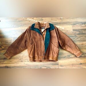 Suede Bomber Jacket by Georgetown Leather